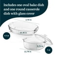 thumbnail image 2 of Libbey Baker's Basics 2 Piece Casserole Dish with Lid - Elegant Glass Casserole Dishes for Oven - Versatile Baking Dishes to Store Leftovers and More, 2 of 2