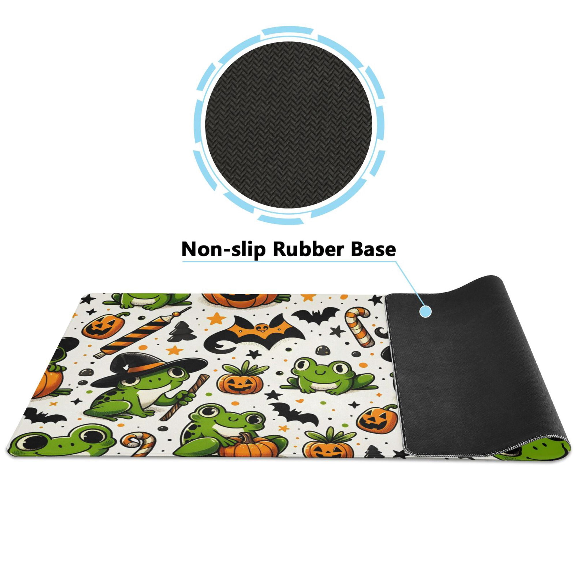 JSTEL Frogs Halloween Large Gaming Mouse Pad Big Mousepad Mice Keyboard Mat with Non-Slip Rubber Base for Computer Laptop Home & Office, 31.5 X 15.7 inch