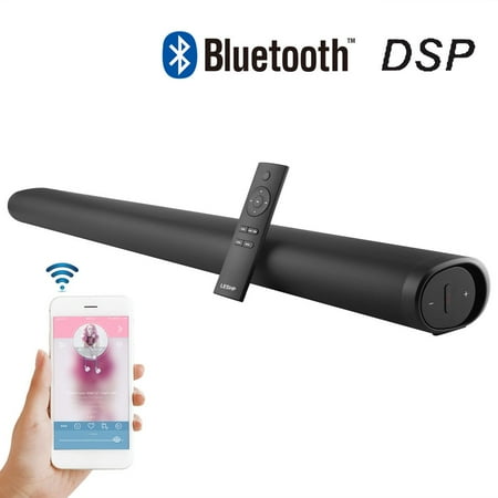 DSP Remote Control 2.0 Channel Wireless Bluetooth Sound Bar with Remote Control Bluetooth Speaker Stereo Soundbar for Home Theater Speaker