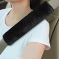 thumbnail image 1 of 1Pack car seat belt cover Shoulder pad, make driving more comfortable, universal seat belt cover, black 25.4*6cm)., 1 of 4
