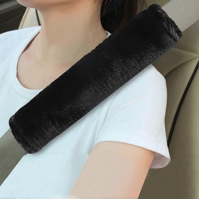 1Pack car seat belt cover Shoulder pad, make driving more comfortable, universal seat belt cover, black 25.4*6cm).