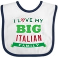 thumbnail image 3 of Inktastic Big Italian Family Boys or Girls Baby Bib, 3 of 4