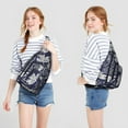 thumbnail image 4 of Vintage Wildflower Sling Backpack - Romantic Rose & Peony Print, Fashionable Multi-Functional Crossbody Bag, 4 of 4