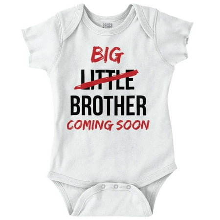 

Brother Newborn Infant Bodysuits For Boys Big Little Coming Soon Cute Son Shower Birthday