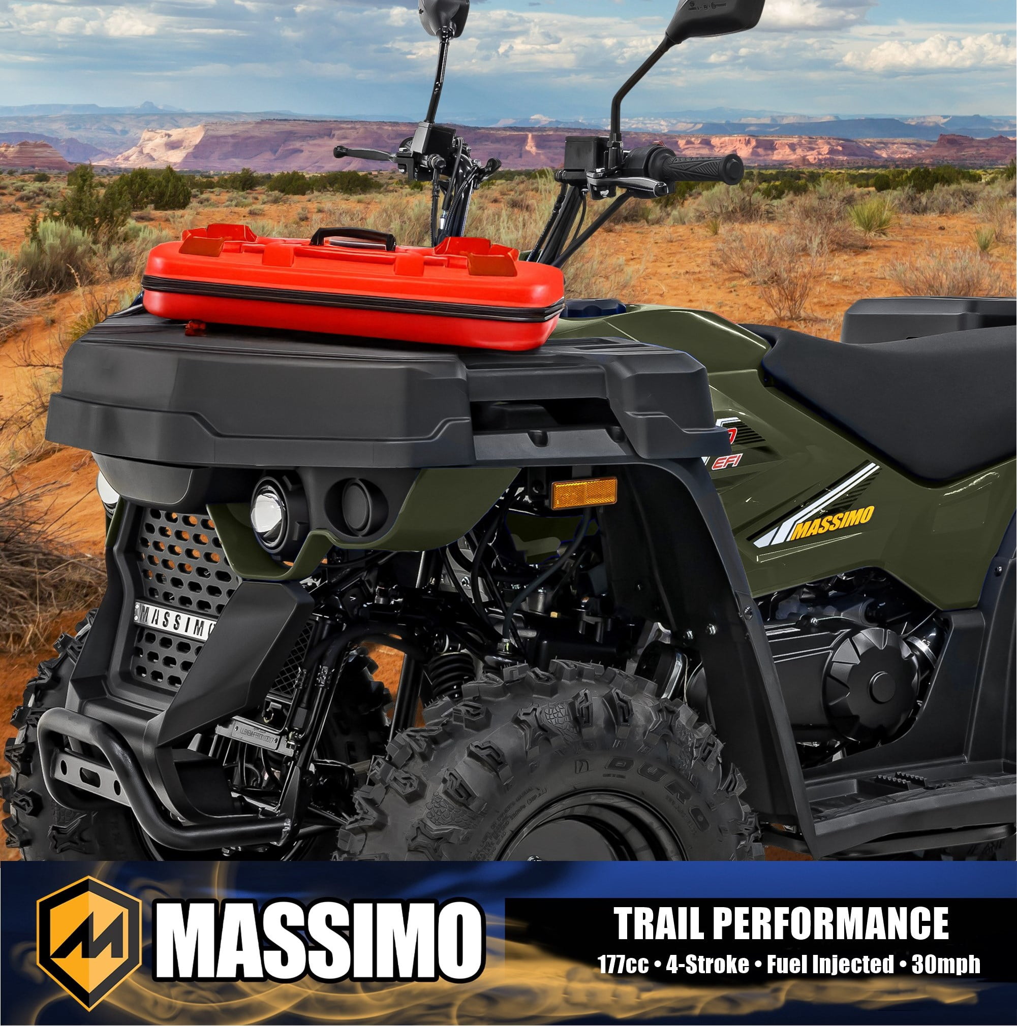 Massimo MSA210 Adult ATV 177cc Quad All-Terrain Vehicle - Green