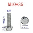 thumbnail image 3 of Stainless Steel Flange Screws, Flange Bolts, Exhaust Manifold Hardware Kit (Bolts&Nuts) M10X1.5-35mm (4-Pack), 3 of 6