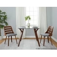thumbnail image 2 of LumiSource Walnut Wood, Grey Fabric Trevi Chair - Set of 2, 2 of 6