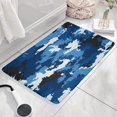 thumbnail image 3 of Blue White Camo Digital Shapes Flannel Non Slip Door Rugs,Washable Door Mats Indoor,Decorative Door Mats,Dirt-Resistant and Absorbent Doormat for Entrance,Bedroom,Kitchen,Bathroom,31.5"x17", 3 of 4