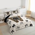 thumbnail image 3 of Feelyou Bow Monogrammed W Twin Comforter Sets, Kawaii Princess Bowknot Bedding Set, 2pcs, 3 of 8