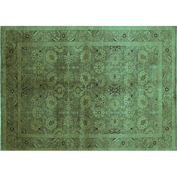 Ahgly Company Indoor Rectangle Oriental Turquoise Blue Traditional Area Rugs, 3' x 5'