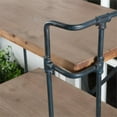 thumbnail image 3 of Afuera Living 3-Shelf Firwood Outdoor Bookcase in Brown/Blue/Black, 3 of 6