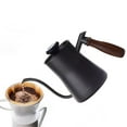 thumbnail image 1 of de agua por goteo de acero inoxidable de 550 ml, mango de , cafetera con , regalo para café Negro Macarena verter sobre la tetera de café, 1 of 7