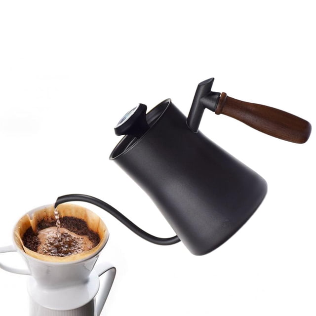 de agua por goteo de acero inoxidable de 550 ml, mango de , cafetera con , regalo para café Negro Macarena verter sobre la tetera de café
