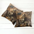 thumbnail image 3 of Ambesonne Rustic Throw Pillow Cover Pack of 2, Grunge Old Glory Barn Cow, 2 Pcs-16"x16", Amber and Caramel, 3 of 5