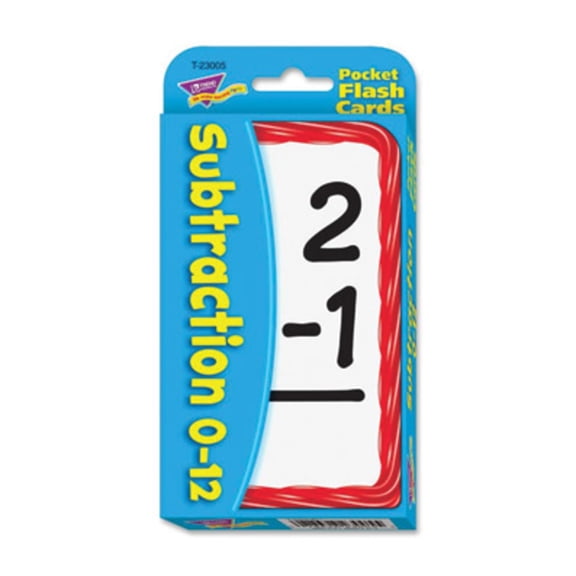 Trend, TEPT23005, Subtraction Pocket Flash Cards, 56 / Box, Assorted