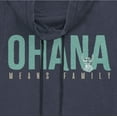 thumbnail image 2 of Junior's Lilo & Stitch Bold Ohana means Family Cowl Neck Sweatshirt Navy Blue Medium, 2 of 4