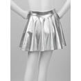 thumbnail image 5 of YiZYiF Girls Shiny Metallic A-line Skirt Pleated Jazz Dance Skort, 5 of 7
