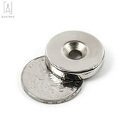 Gustave 20PCS Neodymium Disc Countersunk Hole Magnets, 0.79 inch D x 0.2 inch H Strong Permanent Rare Earth Magnets N35 for Fridge, DIY, Scientific, Craft, and Office