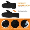thumbnail image 4 of REDESS Winter Warm Mittens for Women, Thick Knitted Warm Soft Lining Mittens Cold Weather,Black, 4 of 7