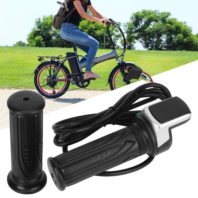 BotaniNest Bike Throttle Grip LCD Quantity Display With Ergonomic Design EBike Speed Governing Throttle Grip 6 For And Scooters