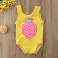 thumbnail image 4 of Douhoow Kids Girls Pineapple Print Swimsuit Baby One-piece Sleeveless Swimwear Bathing Suit, 4 of 9