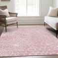 thumbnail image 4 of HomeRoots 673087 5 x 8 ft. Pink & Ivory Geometric Transitional Washable Machine Made Rectangle Area Rug with UV Protection, 4 of 6