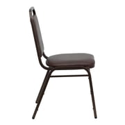 Flash Furniture Hercules Series Adult Size Trapezoidal Stacking Banquet Chair, Brown