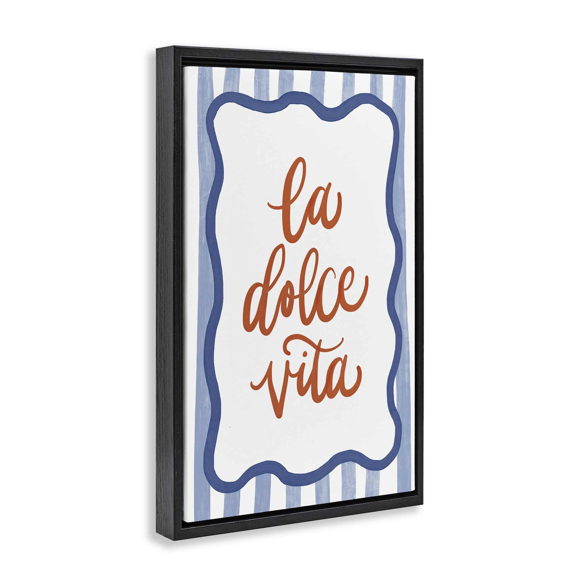 Stupell Industries Italian Kitchen Typography Black Framed Floater Canvas Wall Art, design by Amanda Houston