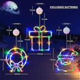 thumbnail image 4 of LOLStar Christmas Decorations, 3 Pack Wreath, Gift Box, Santa Claus Christmas Window Lights with Suction Cups, Battery Operated(Excluded) Indoor Light, 4 of 5
