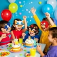 thumbnail image 2 of 12pcs Soic Party Mask: Birthday Photo Booth Dress Up Parent-Child Paper Mask, 2 of 5