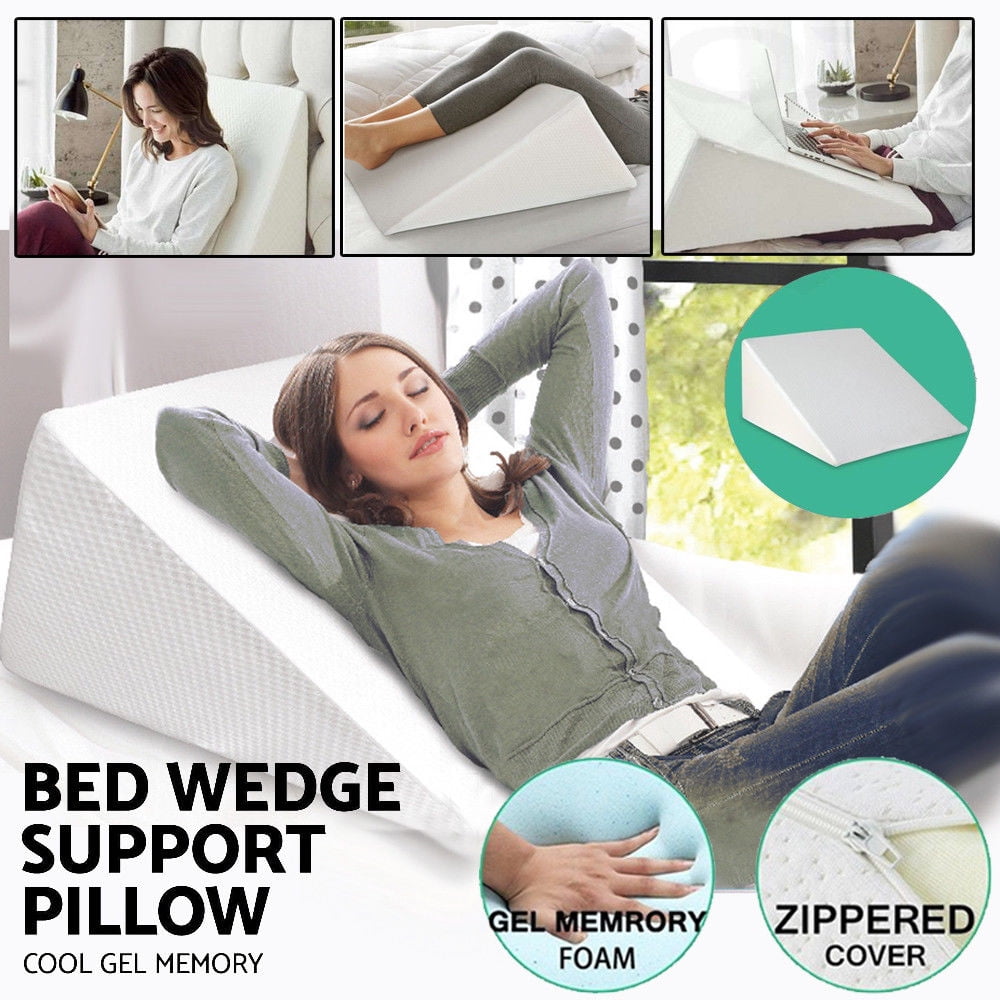 45D Memory Foam Sleep Back Bed Wedge Support Pillow Cervical Neck Leg Pillows US