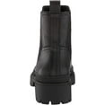 thumbnail image 3 of Lucky Brand Ellerey Black Round Toe Block Low Heel Fashion Platform Leather Boot (Black, 8.5), 3 of 4