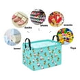 thumbnail image 6 of Piwvid Rectangular Christmas Basket, Fabric Storage Bin and Collapsible Storage Box, for Organizing Clothes, Books, and Toys on Shelves, Holiday Gift Baskets and Decor, 6 of 7