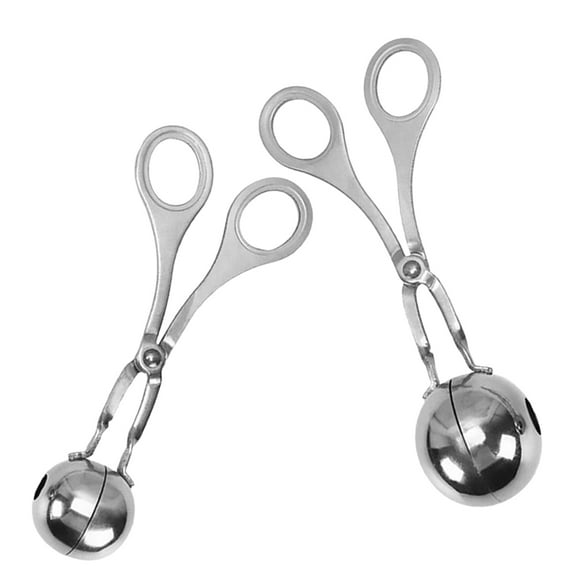 YOSADIER 2-Pack Stainless Steel Non-Stick Meatball Tongs for Kitchen Cooking and Serving,