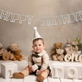 thumbnail image 3 of mmirethe 1pcs Set 16.4ft Gold Paper Card Happy Birthday Banner Birthday Decorations Happy Birthday Decorations For Birthday Party Gold 16.4ft, 3 of 6