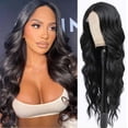 thumbnail image 1 of Peluca para mujer, conjunto de cabello rizado pequeño, rizos ondulados, se puede alisar y ondular, 27.55 pulgadas (70 cm) de longitud (bandas)., 1 of 4