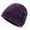Purple, variant on Xfvqtps Womens Beanie Crochet Flower Rhinestone Fleece Lining Middle-Aged Women Hat Thickened Windproof Coldproof Warm Winter Hat Coffee