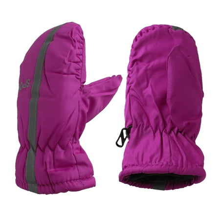 UPC: 0619660713696 | Heat Trends Kids Safety Reflector Thinsulate Waterproof Winter Snow Ski Mittens (Fuchsia)