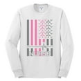 thumbnail image 2 of Nurse Flag Heartbeat Hero Caregiver Nurse Gift | Mens Independence Day Long Sleeve T-Shirt, White, Small, 2 of 4