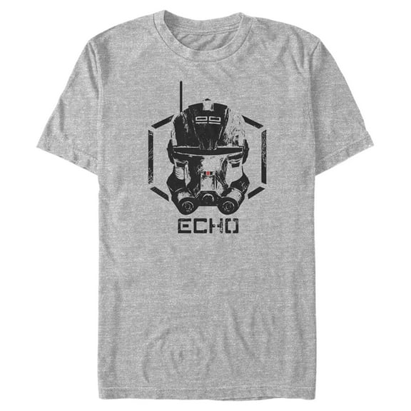 Men's Star Wars: The Bad Batch Echo Graphic Tee Athletic Heather Large