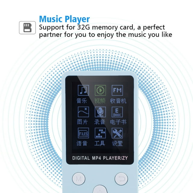 Non-slip Function Digital Music Player, Portable MP4 Player, MP4 Music Player E-Book for Music Listening