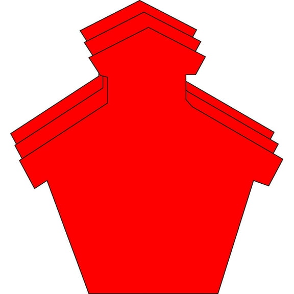 SHAPES ETC. Large Single Color Cut-Out - Schoolhouse