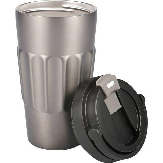 Tasse à Café Isolée 500 ml Gobelets Étanches avec Poignée Bouteille d'Eau Isolée en Acier Inoxydable 304 Gobelet Isolé Portable
