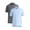 Charcoal Grey Heather/Isia Blue, variant on George Men’s and Big Men’s Pique Polo Shirt, 2-Pack, Sizes S-3XL