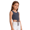 thumbnail image 7 of Coerni Girls Sleeveless Tank Top Tie Knot Front Tops T Shirts for Kids Crewneck Cute Casual Athletic Undershirt Crop Top Cute Vest, 7 of 7