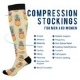 thumbnail image 2 of FORMRS Womens Knee High Socks Casual Long Thick Travel Daily Wear, 2 Pairs, Sunshine Pineapples, 2 of 6