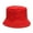 Red, variant on Unisex Solid Color Coconut Tree Flat Top Cotton Fisherman Sun Hat Bucket Cap ,Gift
