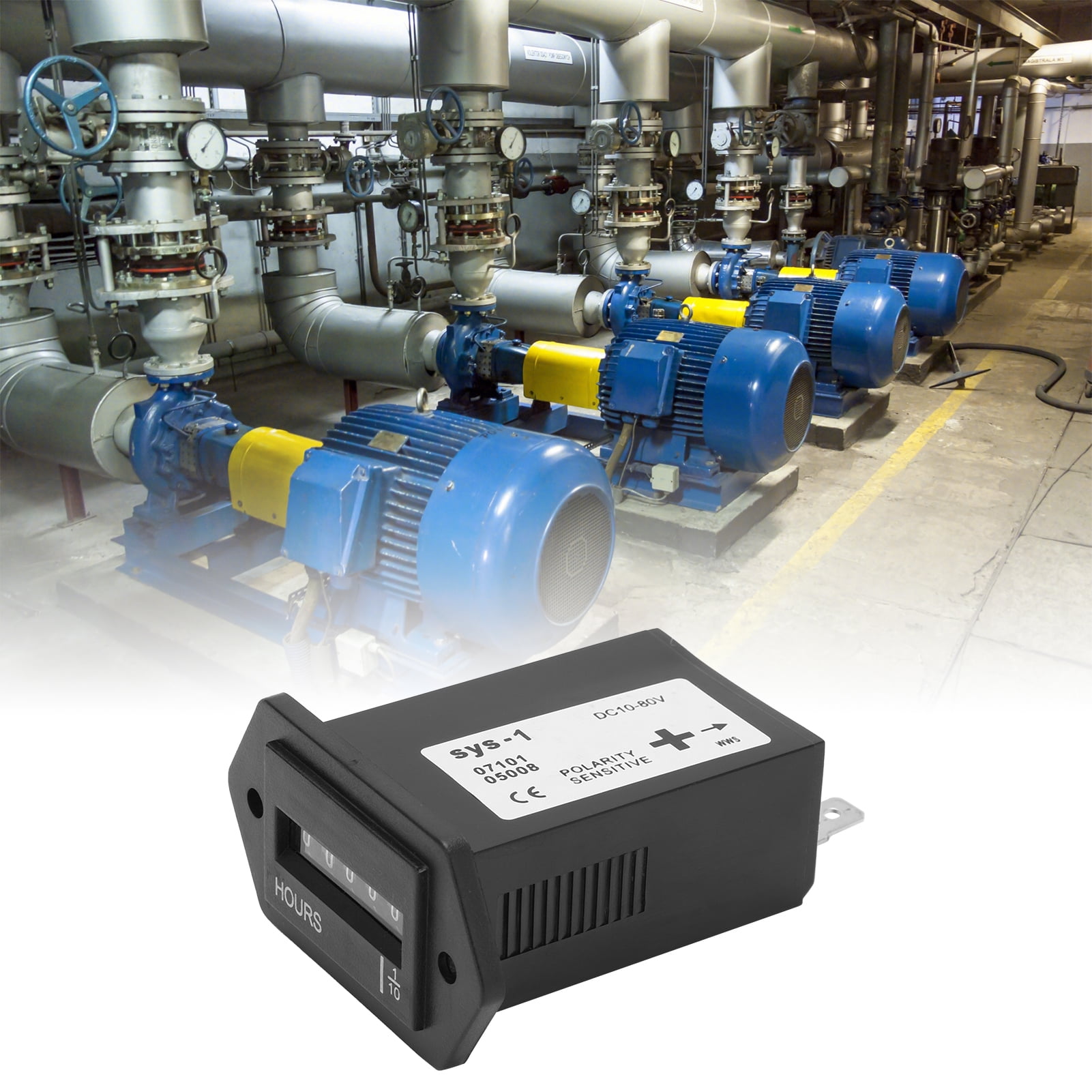 Ccdes Compact Hour Gauge,SYS‑1 Mechanical Hour Meter Electronic Industrial Multifunctional Fully