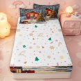 thumbnail image 4 of Manfei Rustic Cabin Lodge Zipper Twin Comforter Sets with Fitted Sheet and 2 Pillowcases,Traditional Christmas Tree Gift Zipper Bedding Set,Blue Gray,Christmas Reversible,4pcs, 4 of 8