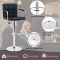thumbnail image 5 of YRLLENSDAN Tall Bar Stools Set of 2 High Bar Chairs with Armrest Kitchen Bar Stools Swivel Adjustable Bar Stool Leather Island Chairs Set of 2 Counter Height Bar Stools with Back,Black, 5 of 8